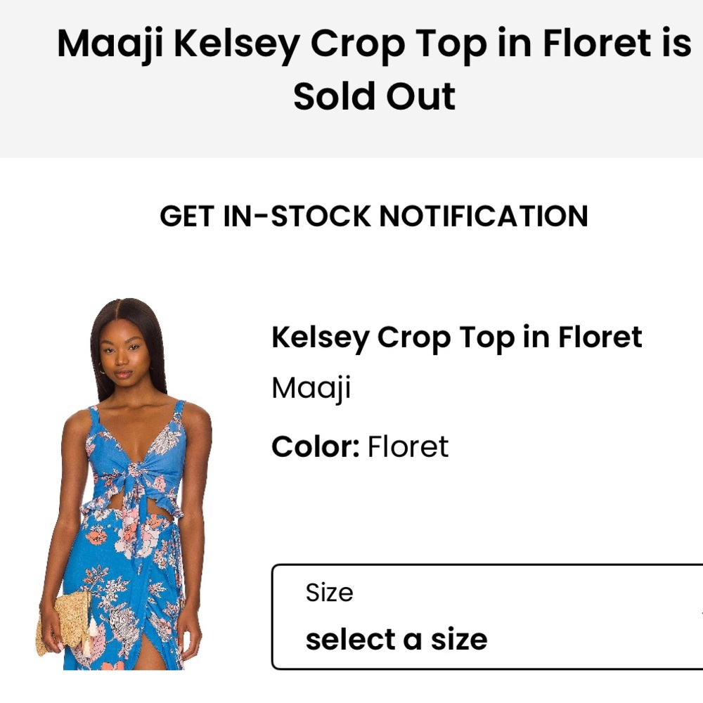 Maaji Floret Convertible Maxi Skir & Kelsey crop top